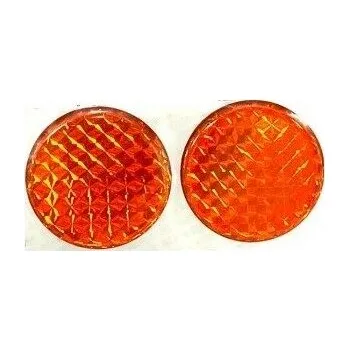 3D odrazka kulatá 5 cm oranžová, samolepící - 2ks