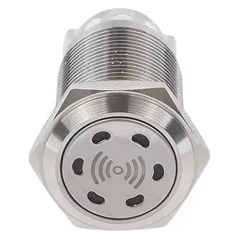 Poplachová siréna Bzučák pro průměr otvoru 16mm, nerez 24 V DC