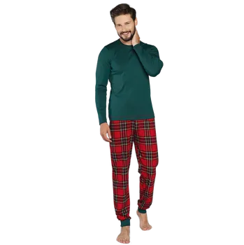 Pánské pyžamo Pánské pyžamo dlouhé Italian Fashion Narwik M Zelená