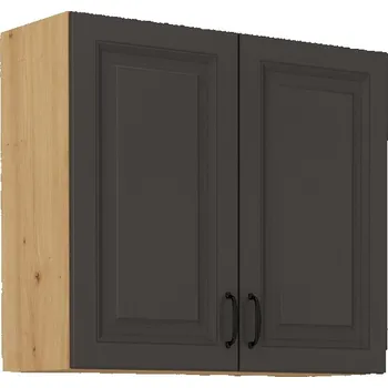 Stolarz-Lempert Kuchyňská skříňka Stilo GRAR - horní 80 G-72 2F, grafit + Artisan