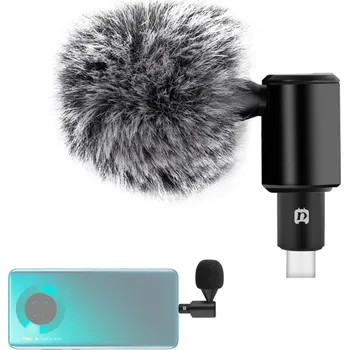 Mikrofon PULUZ pro Apple iPhone a další telefony - USB-C - černý