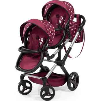 Kočárek pro panenku Bayer Design Xeo kočárek pro dvojčata