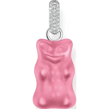 Přívěsek Thomas Sabo PE967-052-9 Big Silver Gold Bears Pendant in Pink with Stones