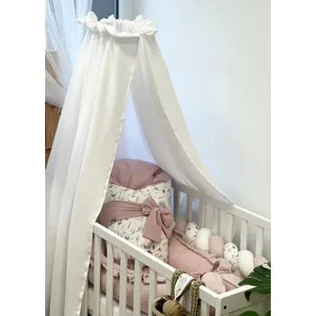 Nebesa nad postýlku Mušelínové nebesa - bílá