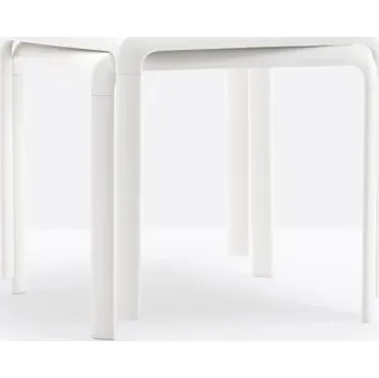 Zahradní stůl Bílý zahradní plastový stůl - PD