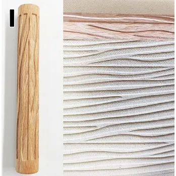 Váleček na těsto Dřevěný váleček na těsto | vychytávka do kuchyně - vzor vlny 2