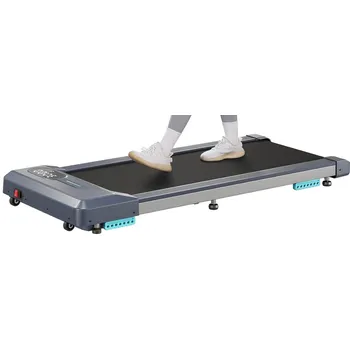 Běžecký pás Chodící pás elektrický 2,5 HP 6 km/h s LCD 122 x 52,6 x 12,5 cm černý/šedý