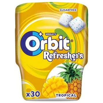 Žvýkačka Žvýkačky Orbit Refreshers - tropic, dóza 30 dražé, 67 g
