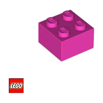 Stavebnice LEGO LEGO® Dílky LEGO KOSTKA 2x2 / 3003 Barva: Tmavě-Růžová 3003