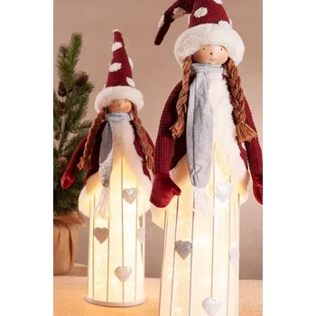 Vánoční dekorace Paramit EMILY Panenka svítící dekorace 63 cm bílá