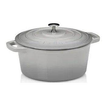 Hrnec Kela Kastrol litinový s poklicí CALIDO, světle šedá, 26 cm