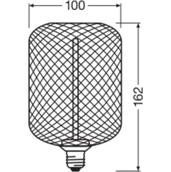 Lampička OSRAM Decor LED slámové vlákno Square E27 3,5W zlaté 1 800K zlato