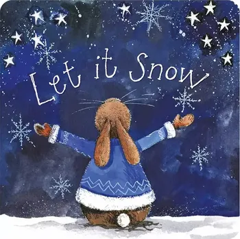 Podložka pod misku Podložka vánoční, podtácek Let it Snow, Alex Clark (Podložka zajíček, zajíčci, Vánoce)