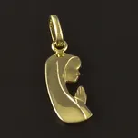 Goldpoint Zlatý přívěsek tvar madonka Váha: 1.70 g