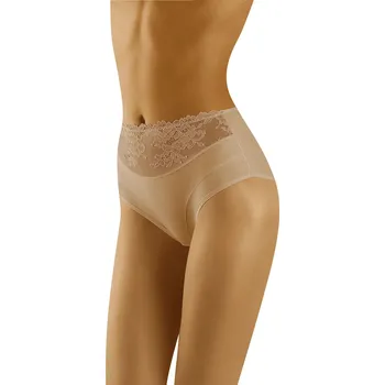Kalhotky Dámské kalhotky Eco-Hi bottom Beige - Wol-Bar M