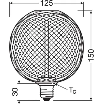 Lampička OSRAM Decor LED slámová žárovka E27 3,5W zlatá 1 800K zlato