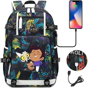 Sportovní batoh Batoh The Owl House vodotěsný s USB nabíjením - 026