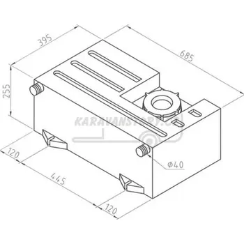 Příslušenství ke karavanu Nádrž na vodu čistou vodu Goebel 60l