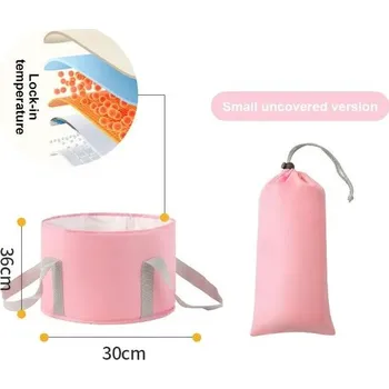 Péče o nohy Lavor na nohy skládací pro cestování | cestovní vanička, koupel - Růžová bez víka