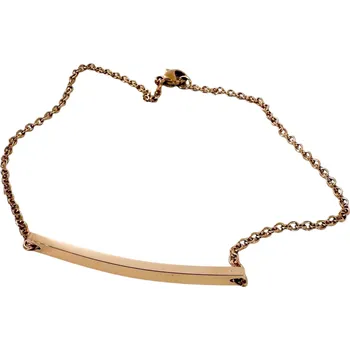Řetízek Nákotník se zakřivenou lištou Růžově zlatá