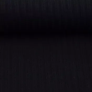 Ajour, úplet s pruhy Černá (E) (Podzimní kolekce LIMITKA 2024)