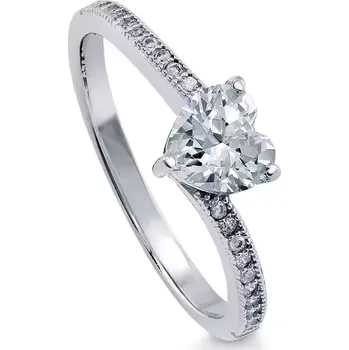 Prsten Stříbrný prsten ZAMILOVANÉ SRDCE Velikost prstenu: 9 (EU: 59-61) Ag 925; ≤2 g.