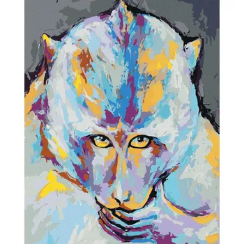 Malování podle čísel Barevná opice, 40x50 cm, bez rámu a bez vypnutí plátna