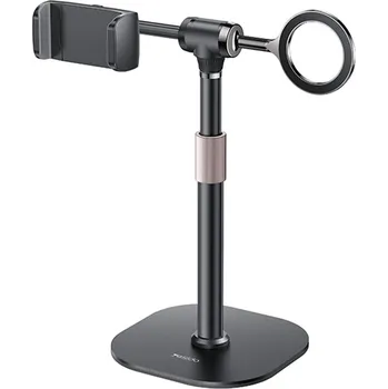 Selfie tyč Stojánek / držák YESIDO pro 2x Apple iPhone - MagSafe / klipový - 46cm - černý