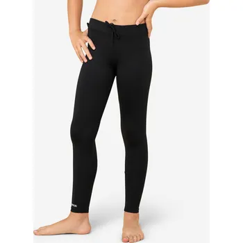 Dívčí legíny DECATHLON Dětské legíny s UV ochranou na surf 500 10 LET ČERNÁ