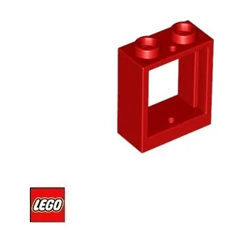Stavebnice LEGO LEGO® Dílky LEGO RÁM - Okno 1x2x2 / 60592 Barva: Červená 60592