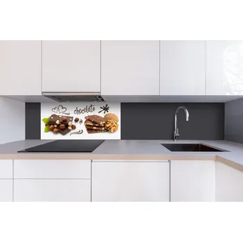 Obklad DIMEX | Dibond za kuchyňskou linku DBW-08040-021 | 80 x 40 cm | Čokoláda + Dibond deska za kuchyňskou linku DIMEX v rozměru 80 x 40 cm, motiv Čokoláda