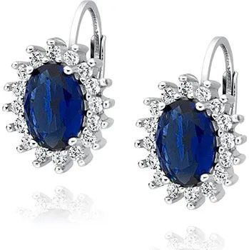 Náušnice Luxusní stříbrné náušnice SAFÍR Ag 925; ≤4,1 g.