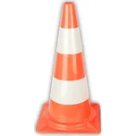 Dopravní kužel PVC měkčený - červenobílý reflexní 50cm