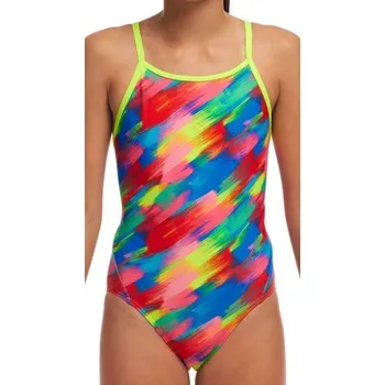 Dívčí plavky FUNKITA Stroked Girls Diamond Back One velikost: 152