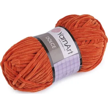 Galanterie Pletací žinylková příze 100 g Dolce - 25 (778) rezavá světlá