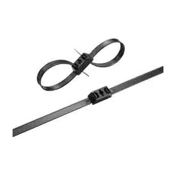 Stahovací páska Kabelová vázací páska Dvojitá hlava 500mm 12,7 mm Černá Nylon 66 RS PRO