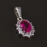 Goldpoint Přívěsek s rubínem bílé zlato Váha: 1.80 g