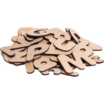 Dřevěná hračka Didaktická hračka T-Wood Doplňková sada k Hracím stěnám - Abeceda MIX 9 cm