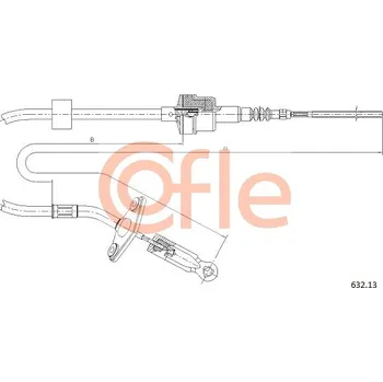 Spojkové lanko COFLE Tažné lanko, ovládání spojky 63213