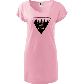 DOBRÝ TRIKO Dámské tričko/šaty Get lost Velikost: S, Barva: Růžová