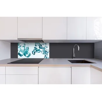 Obklad DIMEX | Dibond za kuchyňskou linku DBW-08040-002 | 80 x 40 cm | Ledové kostky + Dibond deska za kuchyňskou linku DIMEX v rozměru 80 x 40 cm, motiv Ledové kostky