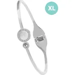 JVD Dámský pevný ocelový náramek se zirkony JGB3SXL