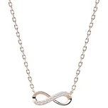 LUNICA Stříbrný náhrdelník růžové NEKONEČNO 0070 Ag 925; ≤2 g.