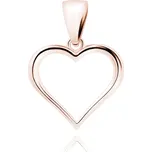 LUNICA Stříbrný přívěsek RŮŽOVÉ SRDÍČKO 0225 Ag 925; ≤0,6 g.