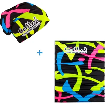 Čepice COLLM Oboustranná čepice + nákrčník barevný