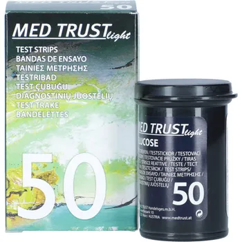 Testovací proužek do glukometru Testovací proužky MED TRUST light, 50 ks