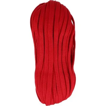 Příze Šnůra oděvní dutinka PES šíře 8 mm, barva Červená (148)