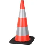Dopravní kužel reflexní 75 cm – Black Base II. třída R2B