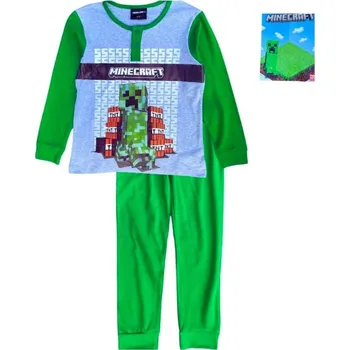 Chlapecké pyžamo PYŽAMO MINECRAFT F UK box aw24 - 60485 - 001 šedo - zelené Velikost: 146-152