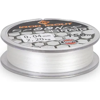 Iron Trout šňůra Spooner Braid 150 m, 0,05 mm, bílá